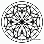 Easy Stained Glass Mandala Coloring Pages for Children 3