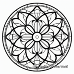 Easy Stained Glass Mandala Coloring Pages for Children 4