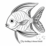Easy-to-Color Dwarf Angelfish Coloring Pages 1