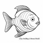 Easy-to-Color Dwarf Angelfish Coloring Pages 2
