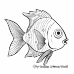Easy-to-Color Dwarf Angelfish Coloring Pages 3