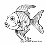 Easy-to-Color Dwarf Angelfish Coloring Pages 4