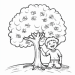 Easy-to-Color Pine Tree Coloring Pages for Kids 1