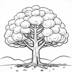 Easy-to-Color Pine Tree Coloring Pages for Kids 2