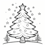 Easy-to-Color Pine Tree Coloring Pages for Kids 4