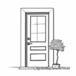 Easy-to-color Simple Door Coloring Pages 2