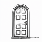 Easy-to-color Simple Door Coloring Pages 3