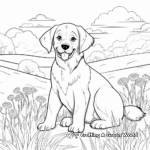 Easy-to-Color St Bernard Coloring Pages For Kids 2