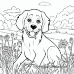Easy-to-Color St Bernard Coloring Pages For Kids 4