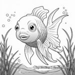 Easy-to-Coloring Sea Animal Pages 4