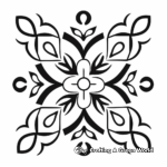 Easy-to-follow Square Mandala Coloring Pages 4