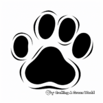 Easy Toddler-Friendly Paw Print Coloring Pages 1