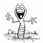 Eco-Friendly Earthworm Coloring Pages 1