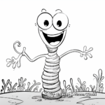Eco-Friendly Earthworm Coloring Pages 4