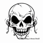 Edgy Skull Tattoo Coloring Pages 1