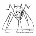 Educational Daddy Long Legs Anatomy Coloring Pages 1