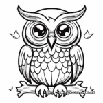 Eerie Halloween Owl Coloring Pages 1