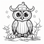 Eerie Halloween Owl Coloring Pages 2