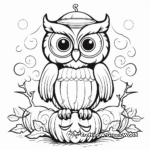 Eerie Halloween Owl Coloring Pages 3