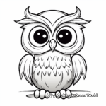 Eerie Halloween Owl Coloring Pages 4