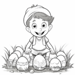 Egg Hunting Easter Coloring Pages 1