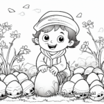 Egg Hunting Easter Coloring Pages 2