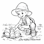Egg Hunting: Easter Activity Coloring Pages 1