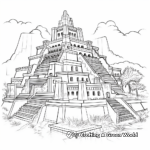 El Castillo Pyramid Cinco De Mayo Coloring Pages 2