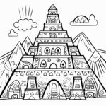 El Castillo Pyramid Cinco De Mayo Coloring Pages 3