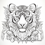 Elaborate Endangered Tigers Coloring Pages 2