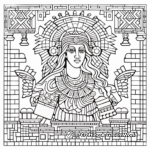 Elaborate Greek Mosaic Coloring Pages for Adults 2