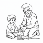 Elderly Care Giving Coloring Pages 1