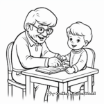Elderly Care Giving Coloring Pages 4