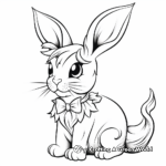 Elegant Adult Bunny Unicorn Coloring Pages 1