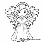 Elegant Angel Coloring Pages for Adults 1