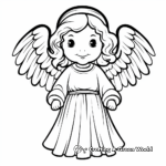 Elegant Angel Coloring Pages for Adults 2