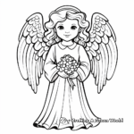 Elegant Angel Coloring Pages for Adults 4