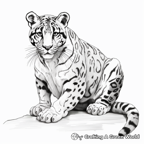 Clouded Leopard Coloring Pages - Free &amp; Printable!
