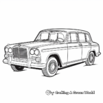 Elegant Limousine Car Coloring Pages for Adults 1