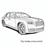 Elegant Limousine Car Coloring Pages for Adults 2