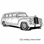 Elegant Limousine Car Coloring Pages for Adults 3