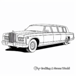 Elegant Limousine Car Coloring Pages for Adults 4