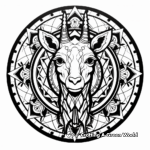 Elegant Mandala Giraffe Coloring Pages for Relaxation 1