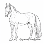 Elegant Palomino Horse Coloring Pages 1