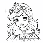 Elegant Princess Cut Diamond Coloring Pages 2