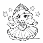 Elegant Princess Cut Diamond Coloring Pages 3