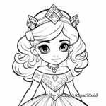 Elegant Princess Cut Diamond Coloring Pages 4