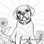 Elegant Pug Dog Coloring Pages 2