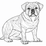 Elegant Pug Dog Coloring Pages 4