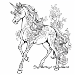 Elegant Unicorn Coloring Pages 2